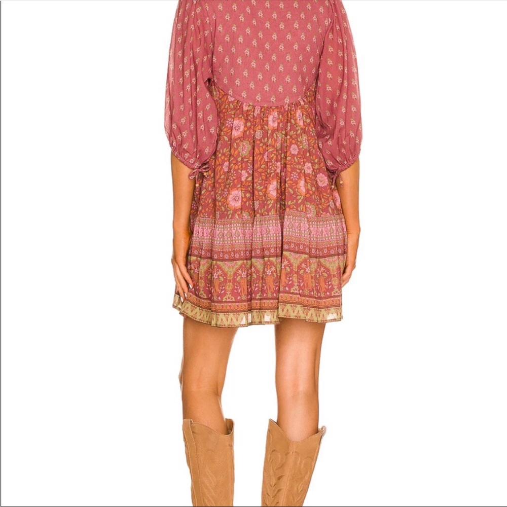 NWT Spell and the Gypsy Collective Utopia pink floral print cotton mini dress - Picture 2 of 8